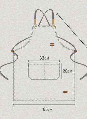 Canvas Waterproof Apron With Four Pockets, Perfect For Resta
