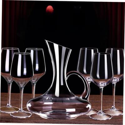 Red wine glass set 6 wine glasses decanter 4goblets for wine