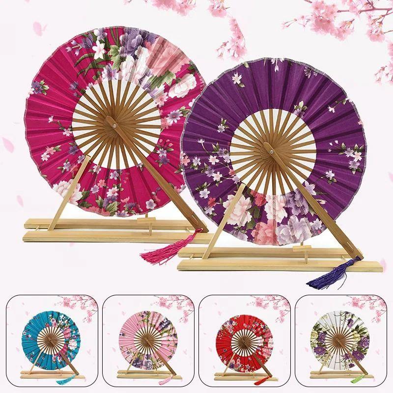 1PC Windmill Fan Female Gift Fan Japanese Round Fan Portable
