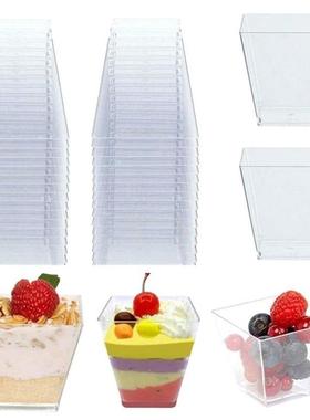 25/50/100 pcs 60ML Disposable Plastic Dessert Cup Portion Tr