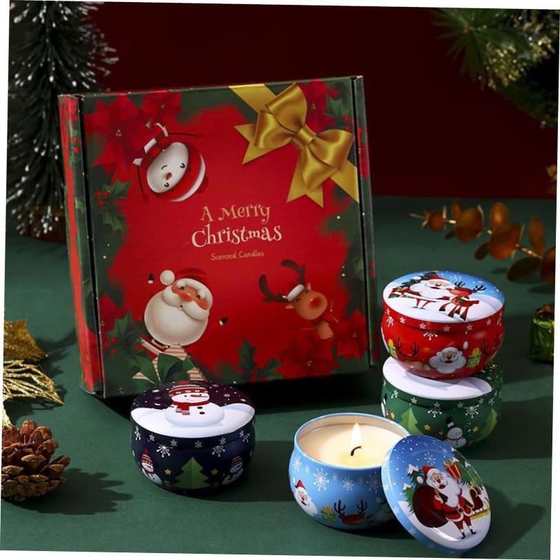 Christmas Tin cans, candles Christmas Eve Gift Box圣诞蜡烛