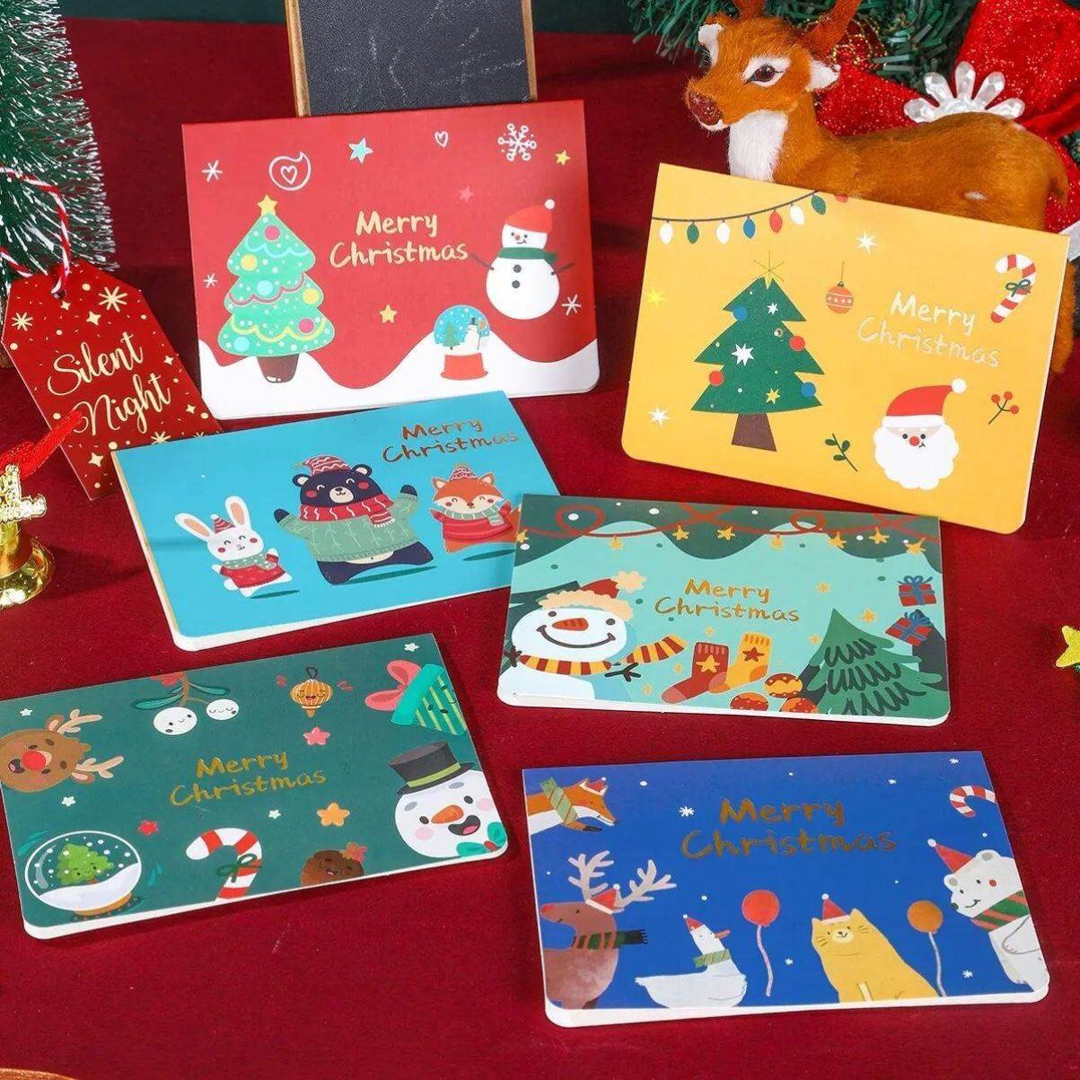 6pcs/Pack Retro Kraft Blank Paper Envelopes Christmas Envelo