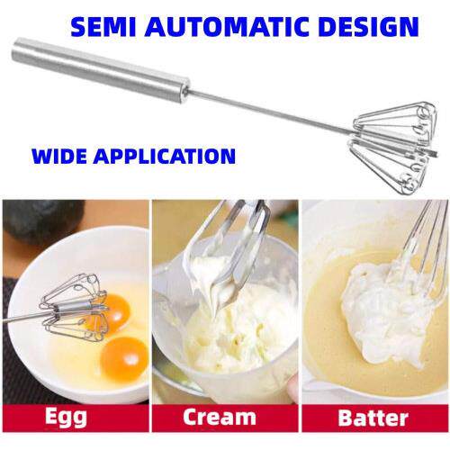 Stainless Steel Semi-Automatic Egg Milk Beater Mixer