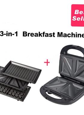 3 in 1 Sandwich Maker Waffle Machine Panini Toaster 220 110v