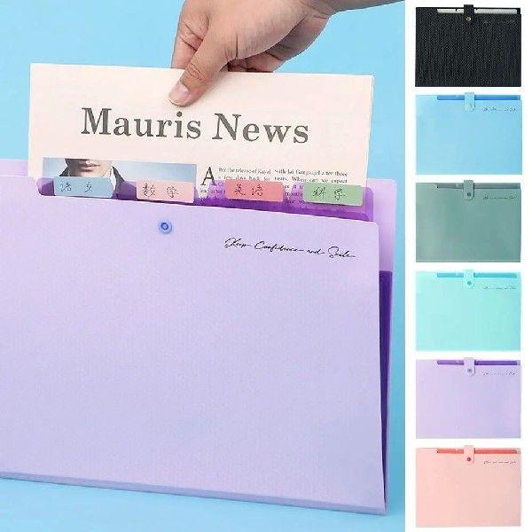 PVC Folder Organ Bag New 5 Pocket Stationery Documents