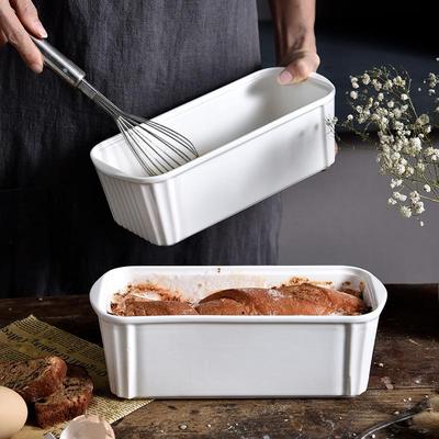 White ceramic baking cup European bread baking bowl