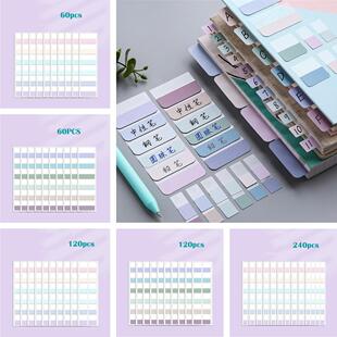 10 Sheets Sticky Index Tabs, Writable File Tabs Flags Morand
