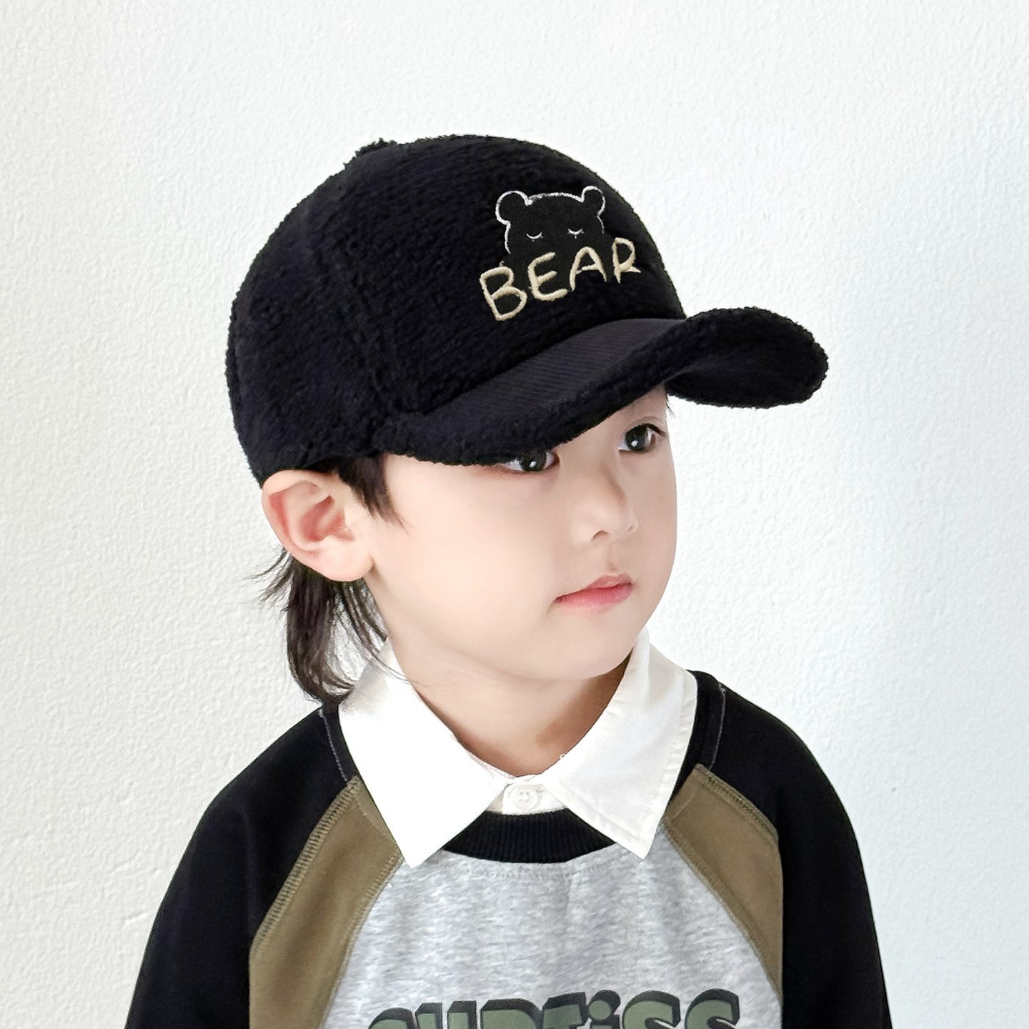 儿童帽子秋冬季男童棒球帽保暖