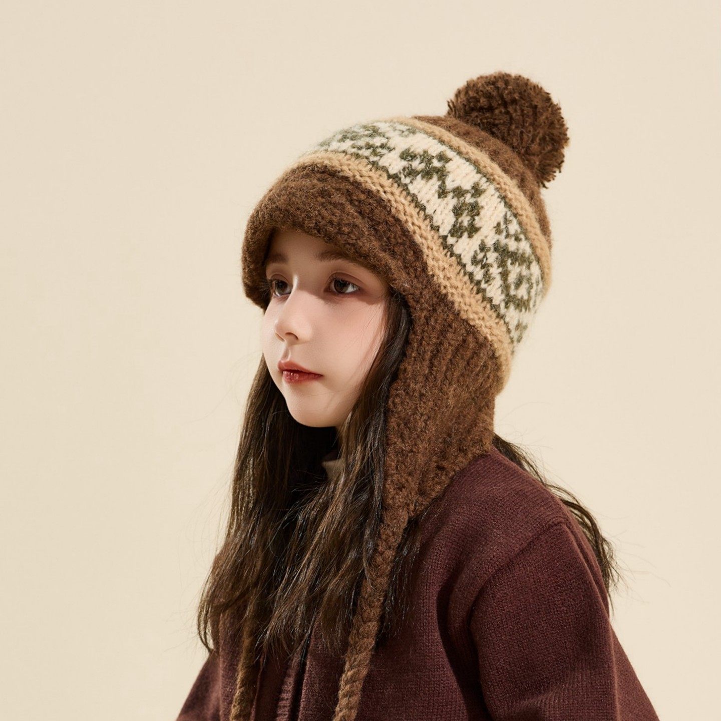 儿童护耳帽秋冬季女童加厚针织帽韩版保暖防风女孩宝宝毛线套头帽,童装/婴儿装/亲子装,帽子,淘宝优惠券,粉丝福利购,淘宝优惠卷