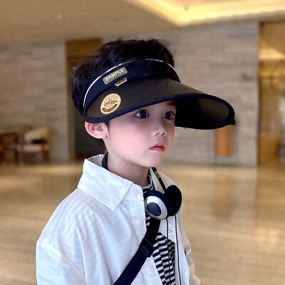 空顶帽大帽檐防紫外线儿童防晒帽