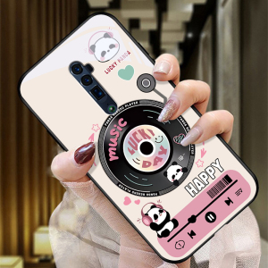 适用OPPOReno巴萨定制版手机壳PCCM00的熊猫唱片手机套Reno新款玻璃oppo保护套防摔软壳硅胶男女款网红可爱情