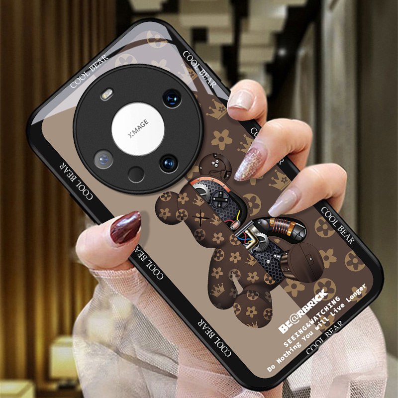 适用华为mate60pro+手机壳手机套的新款保护套玻璃防摔软壳硅胶男女款网红可爱情侣卡通超薄全包个性潮