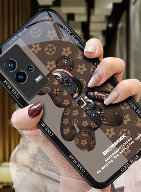 适用iQOO8pro手机壳V2141A手机套vivo的保护套vivoiQOO8pro新款防摔硅胶男女款玻璃可爱软壳高级超薄全包网红