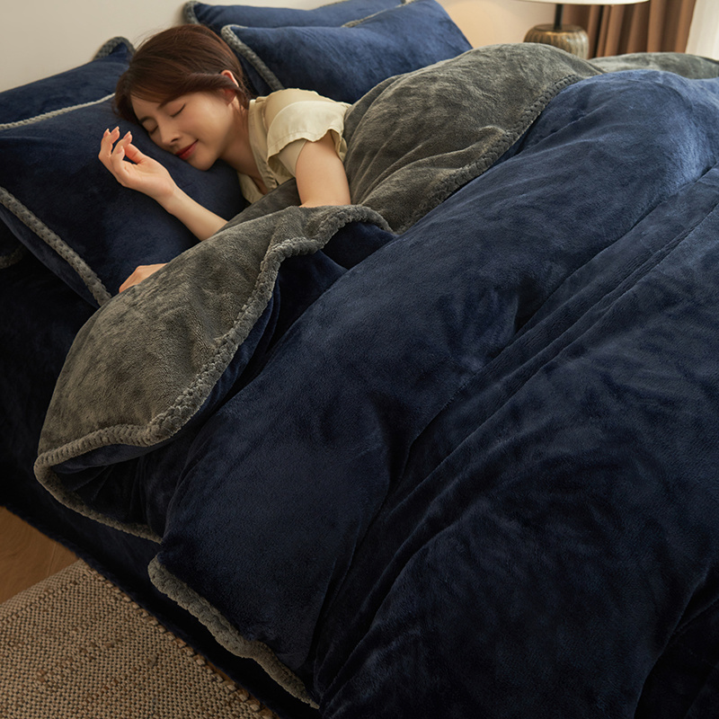 冬季加绒单独被套冬天 珊瑚绒2米x2米3被罩单件牛奶绒法兰绒单人4