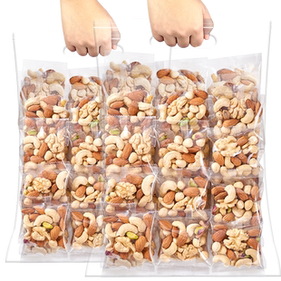 每日坚果混合纯坚果仁500g独立小包装孕妇儿童原味无添加糖零食