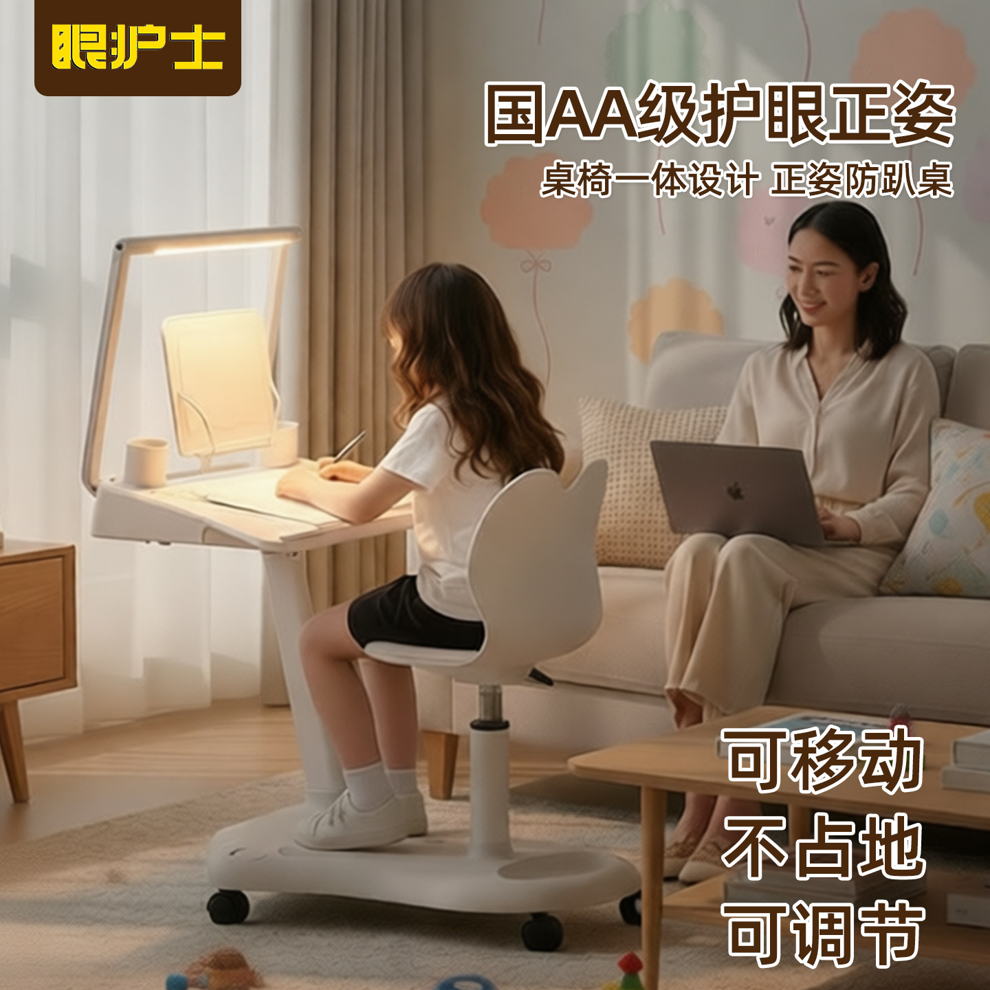 眼护士台灯护眼学习专用儿童阅读防近视台灯学生写字护眼充电台灯