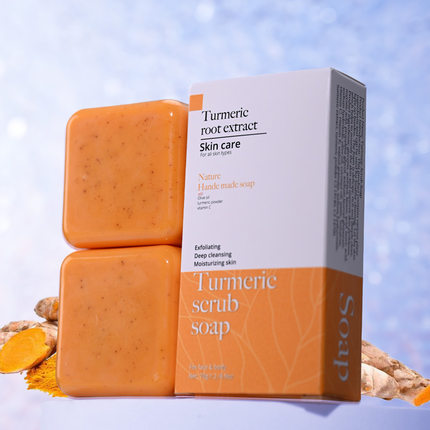 turmeric scrub soap root extract skin care kojic acid cocont