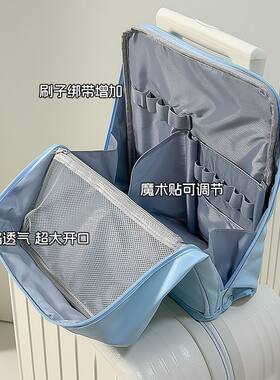 执笔阁简约马卡龙色系可爆改化妆包大容量立式便携收纳创意笔袋