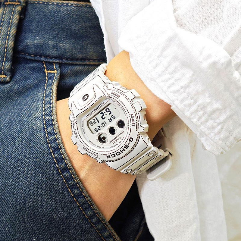 卡西欧G-SHOCK新款限定折纸漫画风潮流手表男女 DW-6900RGM-5