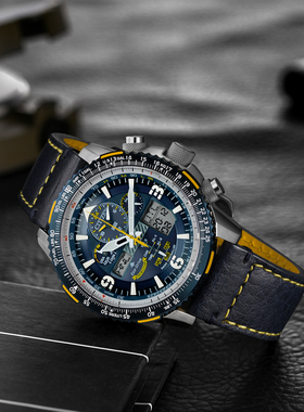 Citizen西铁城空中之鹰蓝天使二代太阳能电波表JY8078-52L/01L