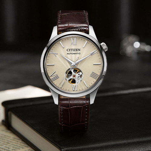 西铁城机械男士手表商务休闲防水