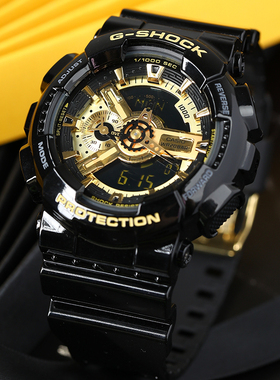 卡西欧手表男黑金g-shock悟空黑暗之心运动防水防震GA-110GB-1A