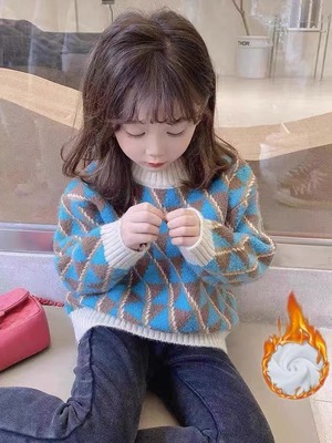 儿童毛衣加绒加厚童装韩版冬季