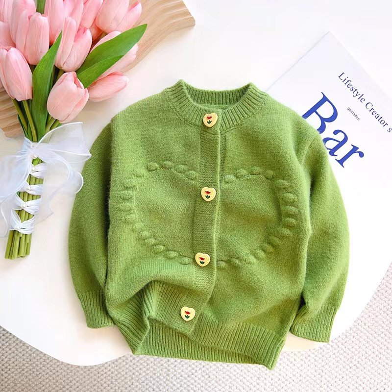 童装2025春秋款女童洋气爱心针织开衫女宝宝可爱清新长袖毛衣外套,童装/婴儿装/亲子装,毛衣/针织衫,淘宝优惠券,粉丝福利购,淘宝优惠卷