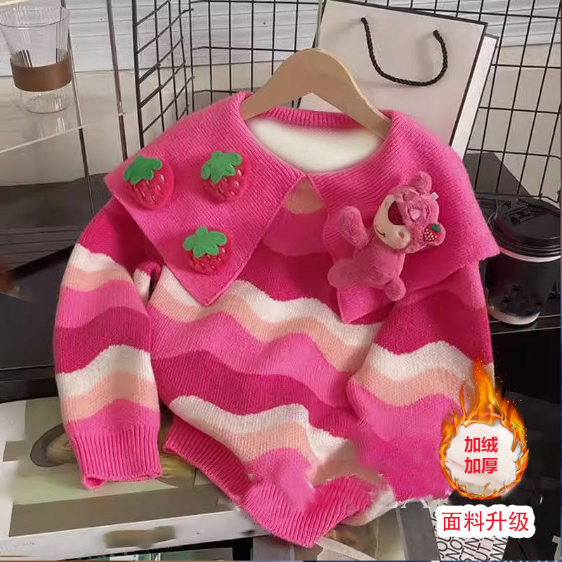 针织毛衣女毛衣童冬季
