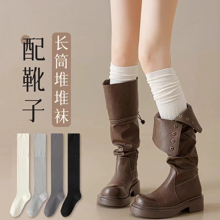 过膝袜春秋内搭白色大腿长筒袜夏
