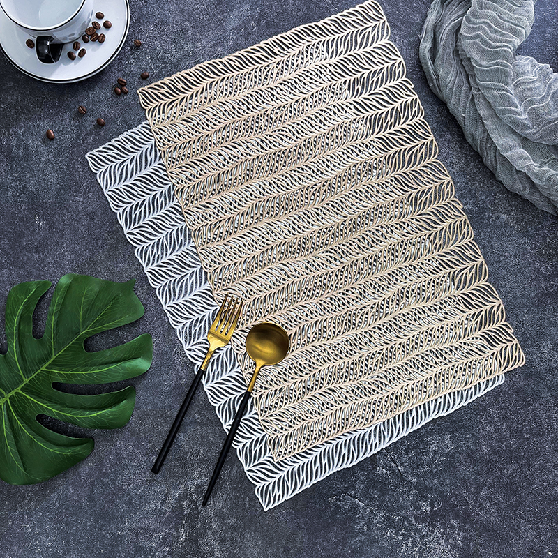 长方形鱼骨纹餐垫北欧