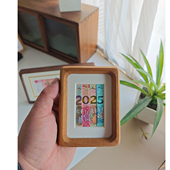 自带财气 2025人民币相框摆台大好河山展示框六连框diy实木100元