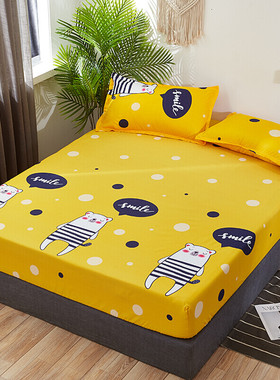 床笠单件防滑固定床罩床套床垫防尘保护灰色180cmX200cm(单床笠)