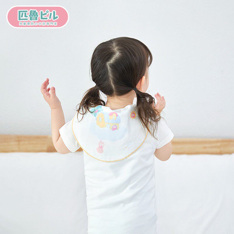匹鲁儿童纯棉枕巾幼儿园可水洗A类夏季吸汗枕巾三条装(45*25cm)