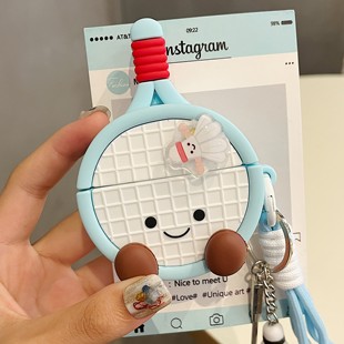 clip新款 3蓝牙耳机保护套se2 Free 5i女 创意jellycat羽毛球网球拍吊坠挂饰适用华为Freebuds 拓岚 Pro2