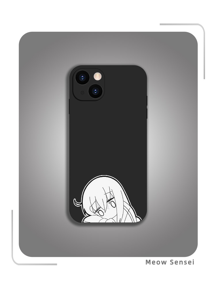 孤独摇滚手机壳适用苹果14promax后藤一里小米13液态硅胶vivo华为oppo二次元一加iPhone15ProMax荣耀90保护套