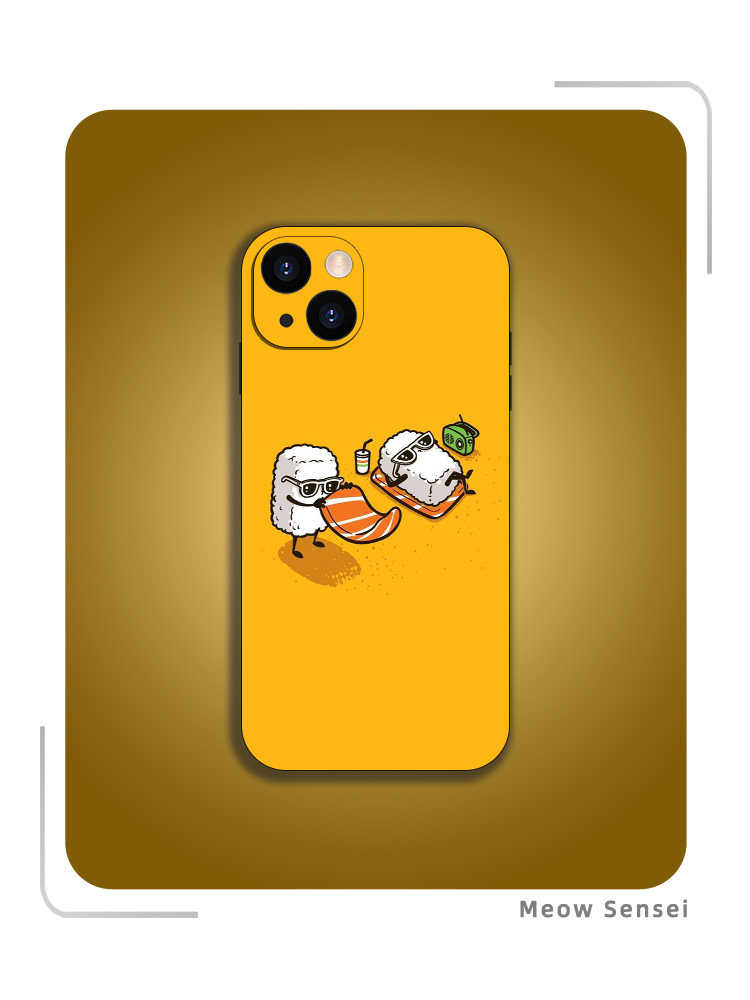 可爱寿司个性简约手机壳适用苹果iphone15promax防摔硅胶oppo华为p60