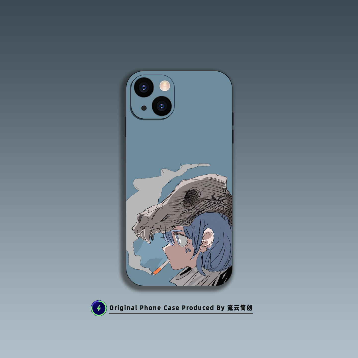 神山羊叛逆少女XS适用苹果14全包13硅胶12玻璃11华为OPPO小米VIVO荣耀iPhone15ProMax小众SE动漫二次元手机壳