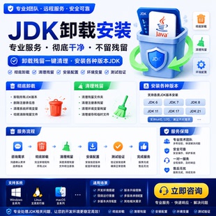 JDK安装卸载服务 多版本兼容 远程调试服务 环境配置 技术支持
