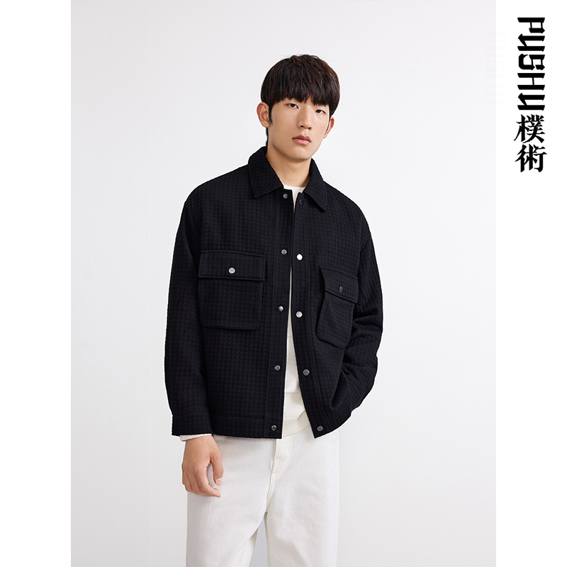 朴术男装翻领秋季夹克外套