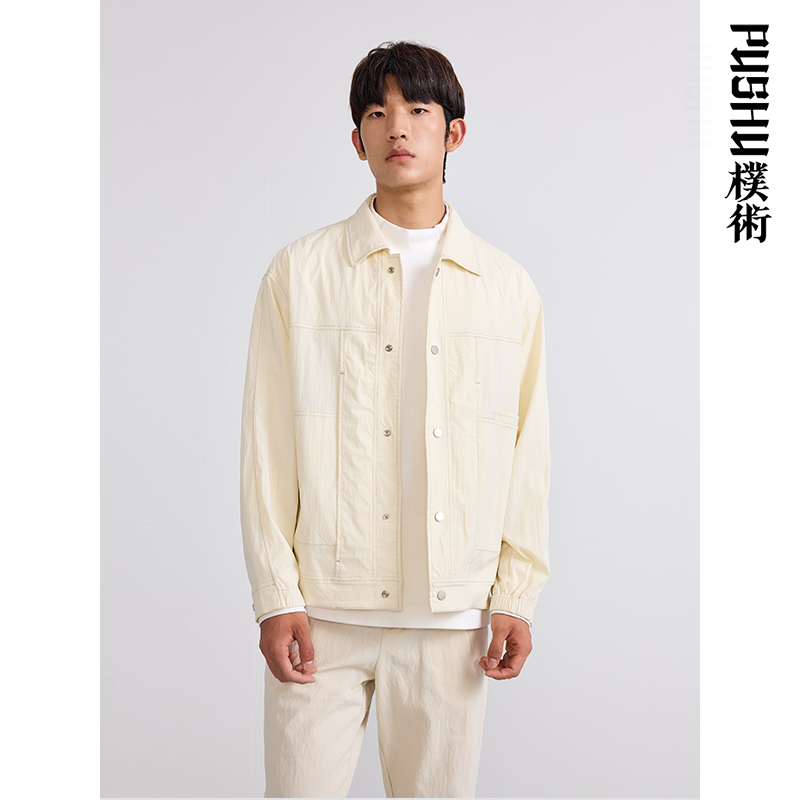 朴术男装翻领秋季夹克外套