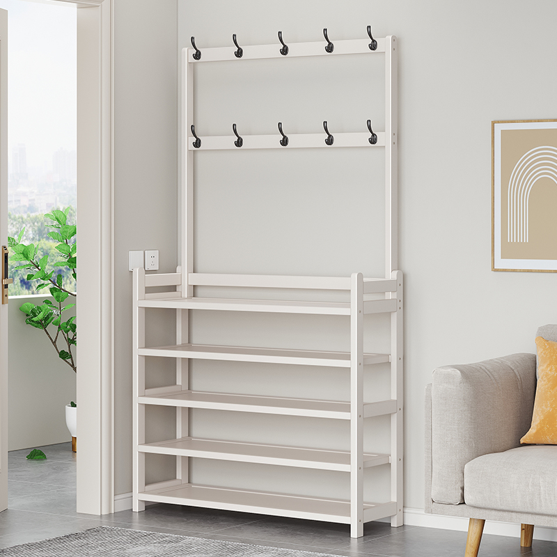 简易鞋架家用门口多层落地衣帽架