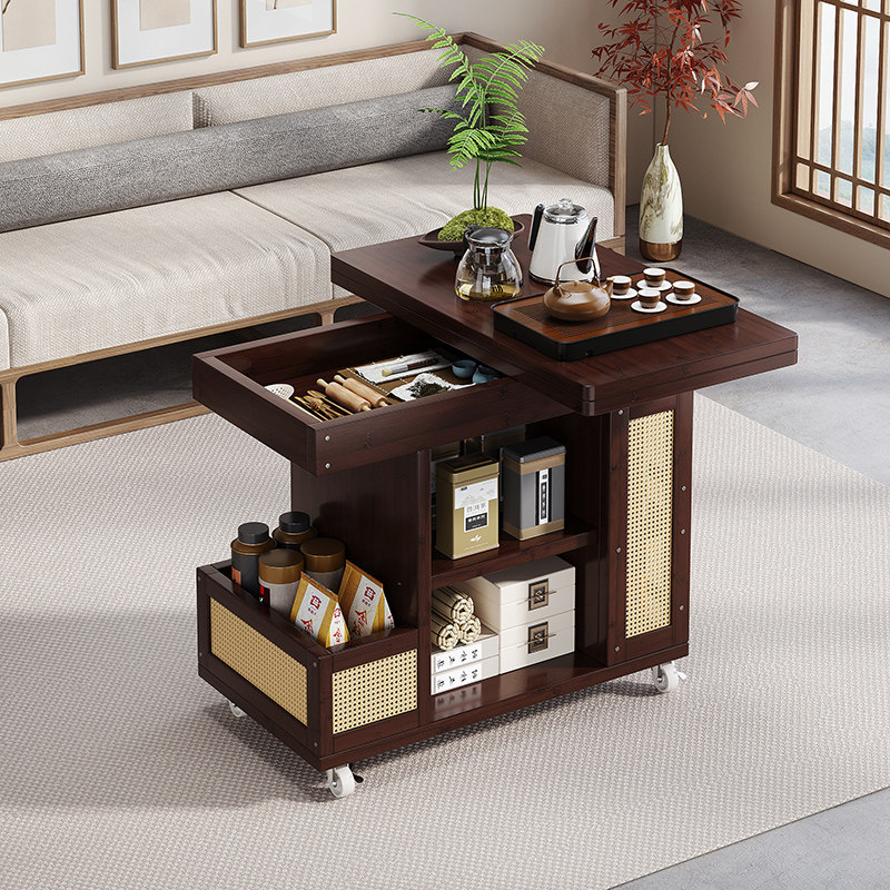 移动茶几边几沙发侧边储物柜客厅家用小户型中古推车折叠桌子楠竹,住宅家具,角几/边几,淘宝优惠券,粉丝福利购,淘宝优惠卷