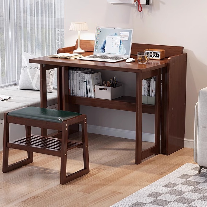 电脑桌卧室家用学生折叠书桌床边桌学习桌子办公桌简约现代写字桌