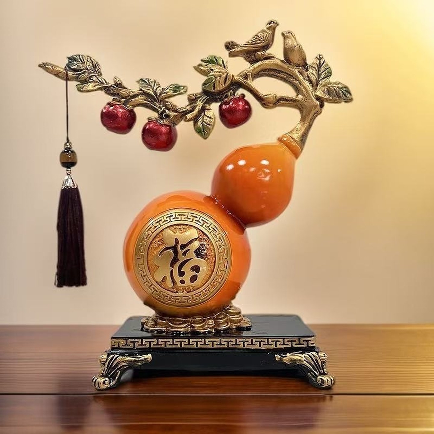 客厅摆件高端大气上档次办公室桌面招财大葫芦乔迁新居装饰玄关