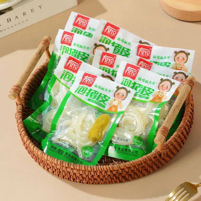 友伦泡椒猪皮26g*20小袋整箱山椒猪皮小包装多味猪皮即食休闲零食