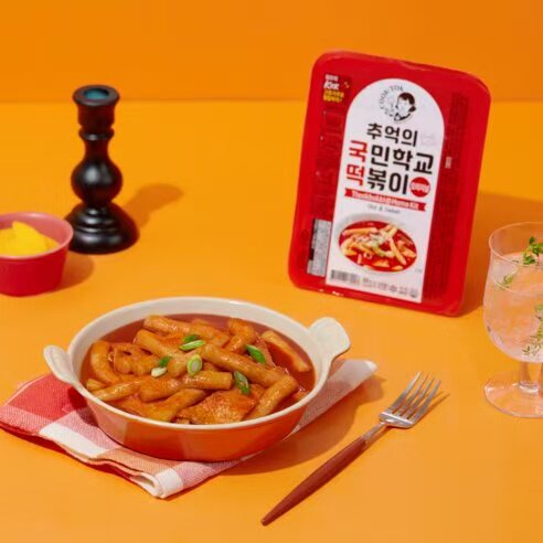 韩国进口E&FOOD国民校园记忆辣味超辣炸酱炒年糕600g方便速食年糕