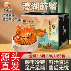 【活蟹】溱湖簖蟹大闸蟹鲜活螃蟹礼盒现货湖蟹河蟹湖鲜
