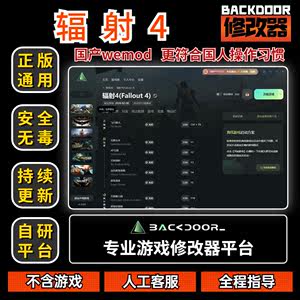 辐射4辅助工具修改器backdoor