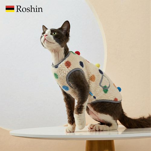 Roshin加厚保暖防风猫马甲秋冬